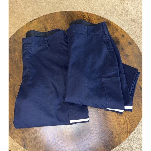 2 Pair* Fedex Pants Men 36R-30 Stan Herman Image Authority Blue ReflectivePocket - Picture 3 of 12